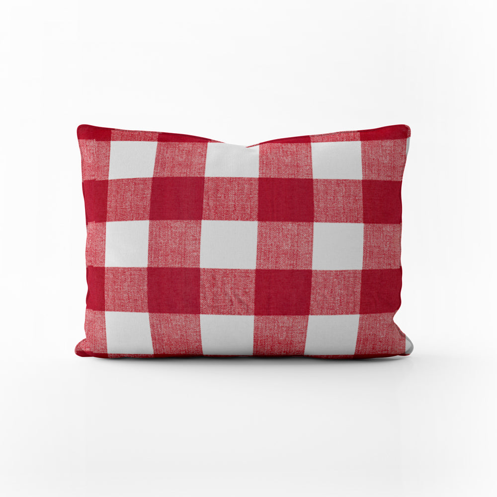 decorative pillows in anderson lipstick red buffalo check plaid oblong 16" x 12"