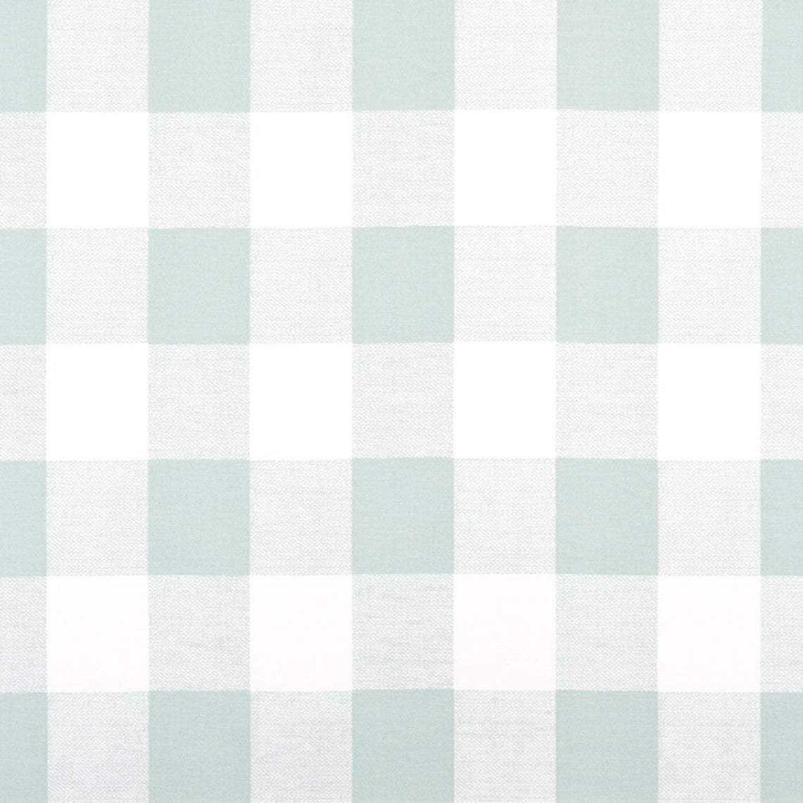 tailored crib skirt in anderson snowy pale blue-green buffalo check plaid