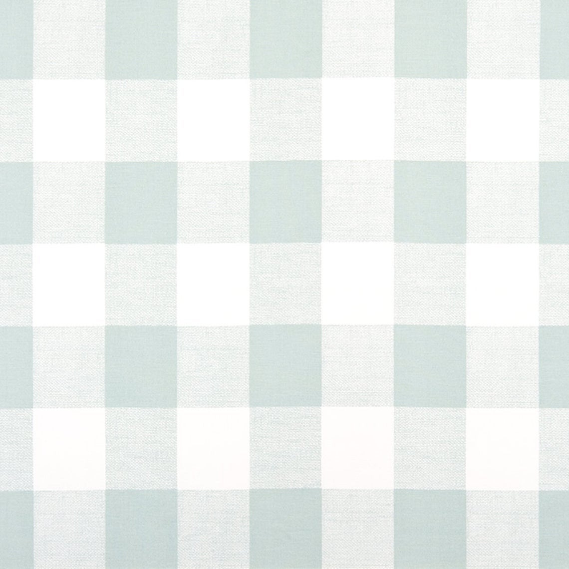 round tablecloth in anderson snowy pale blue-green buffalo check plaid