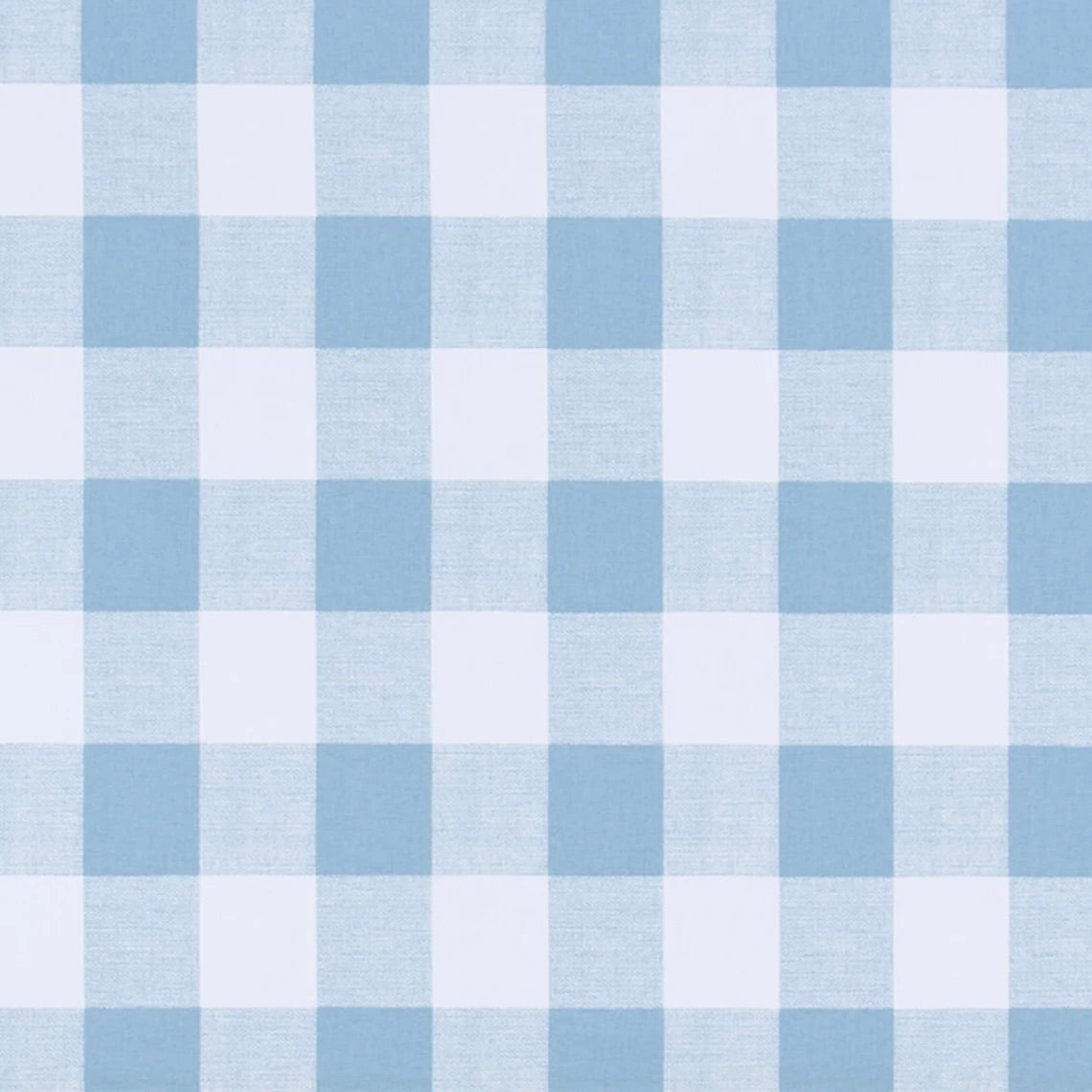 Tailored Crib Skirt in Anderson Weathered Pale Blue Buffalo Check Plaid Plaid