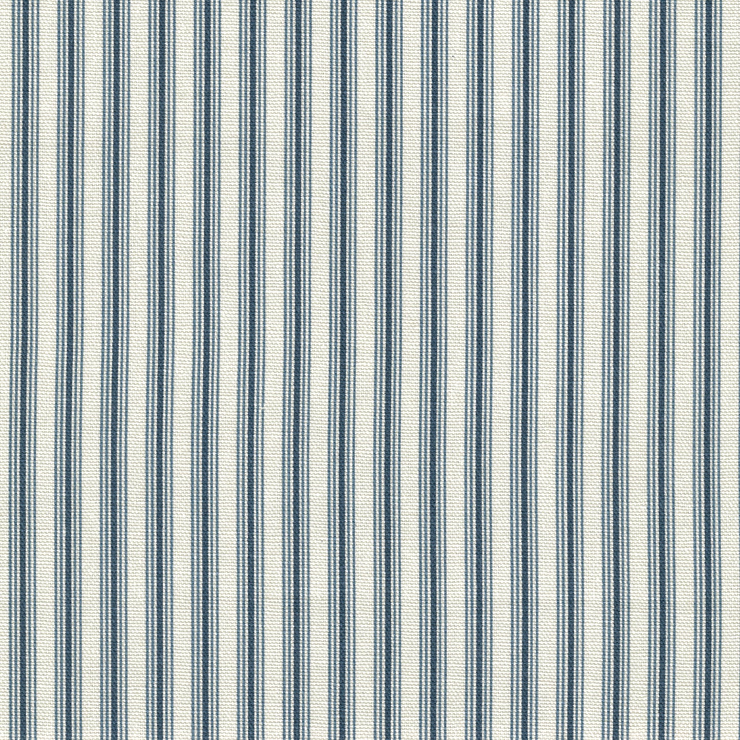 standard tailored sham in cottage navy blue stripe