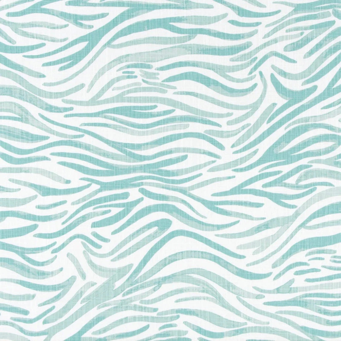 tie-up valance in babur cancun blue watercolor wavy stripe