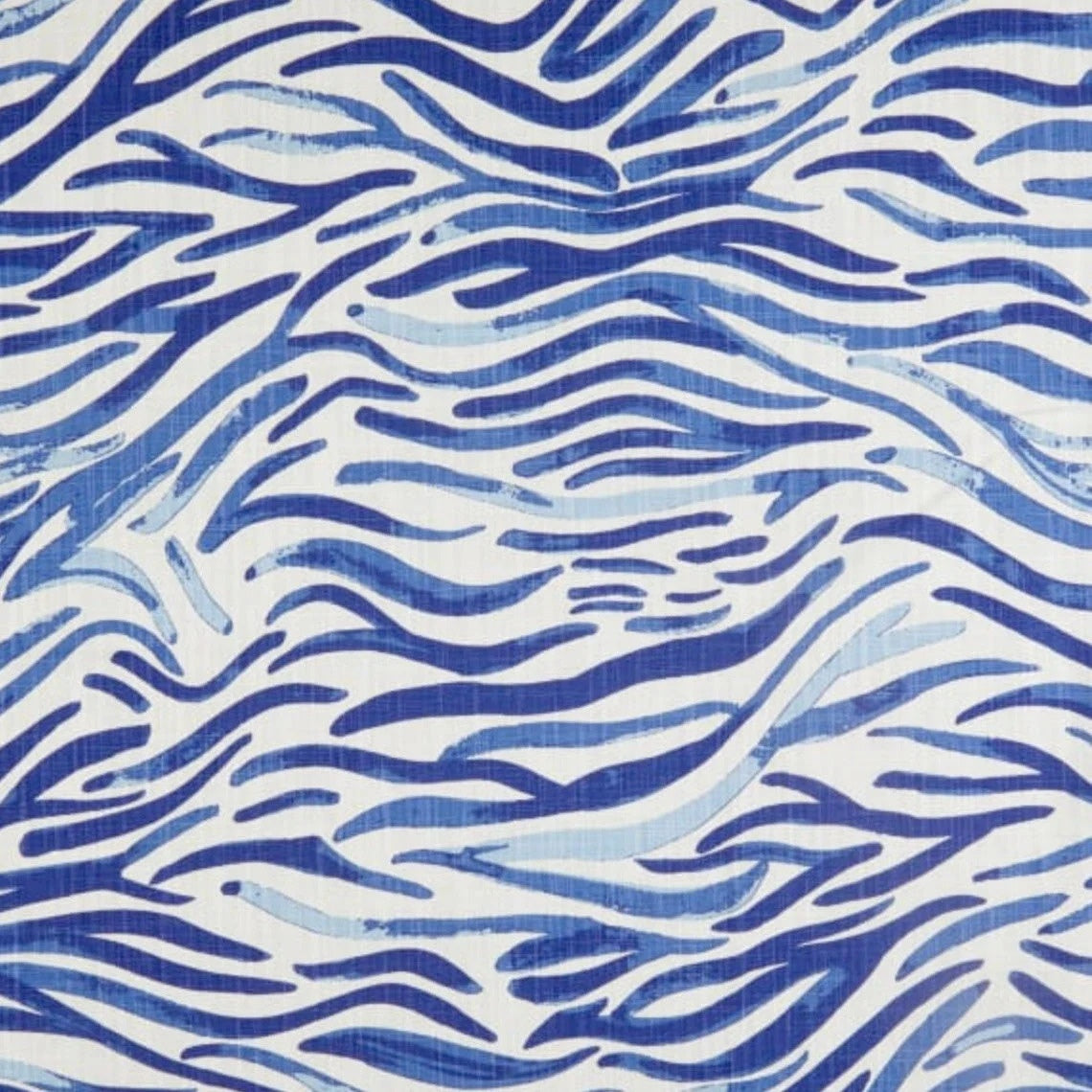 bed scarf in babur commodore blue watercolor wavy stripe