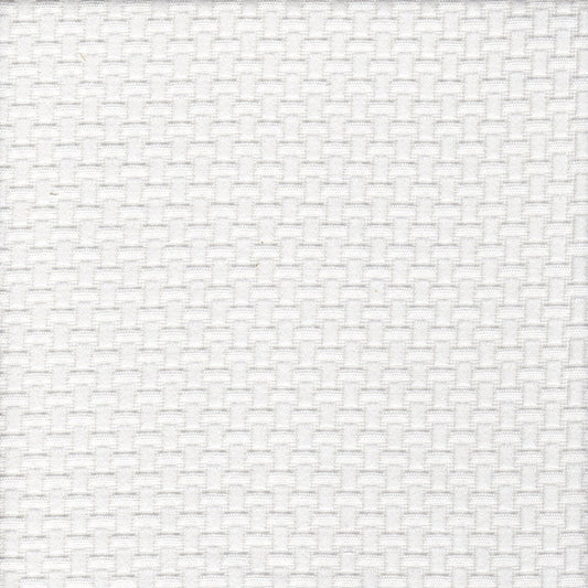 Tab Top Curtain Panels Pair in Basketry Antique White Basket Weave Matelasse - Small Scale