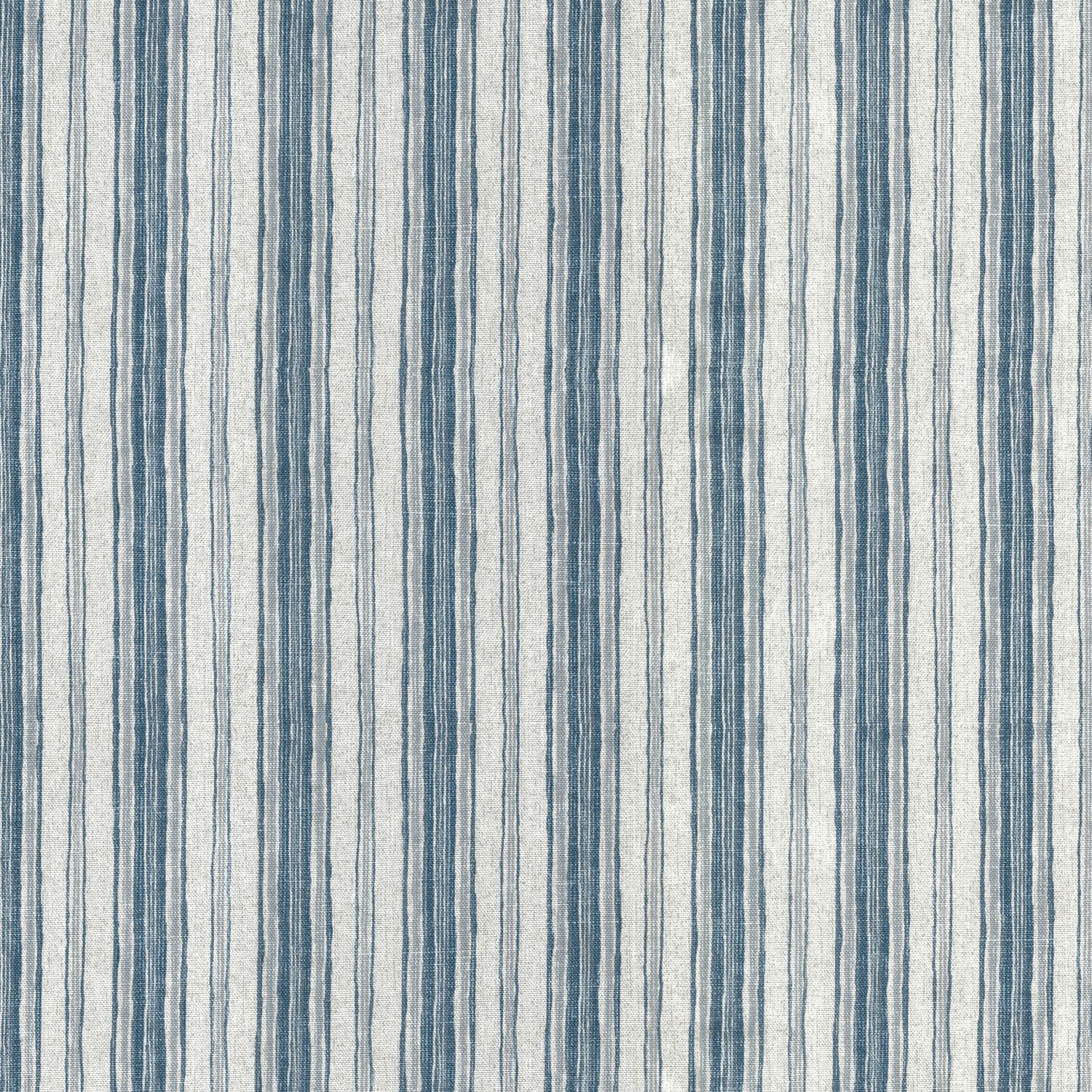 tailored crib skirt in brunswick denim blue stripe