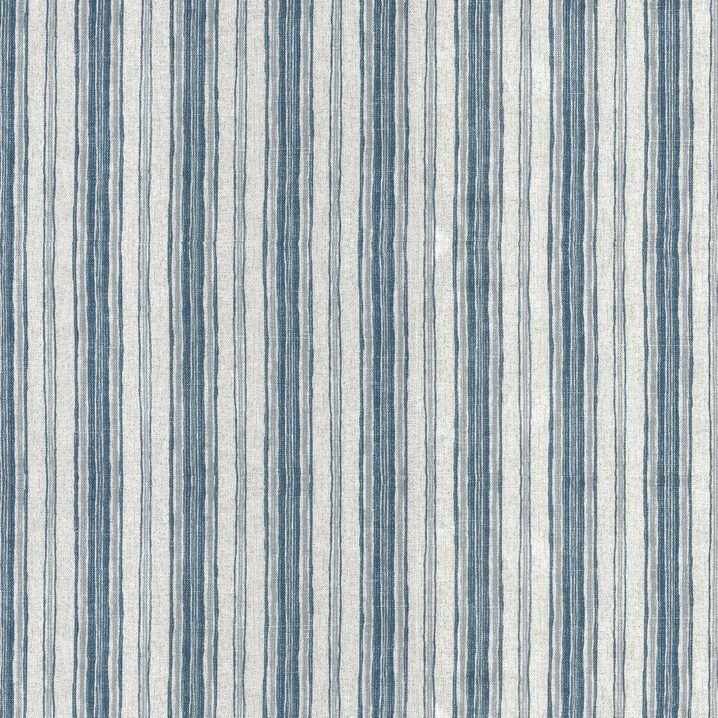 pinch pleated curtains in brunswick denim blue stripe