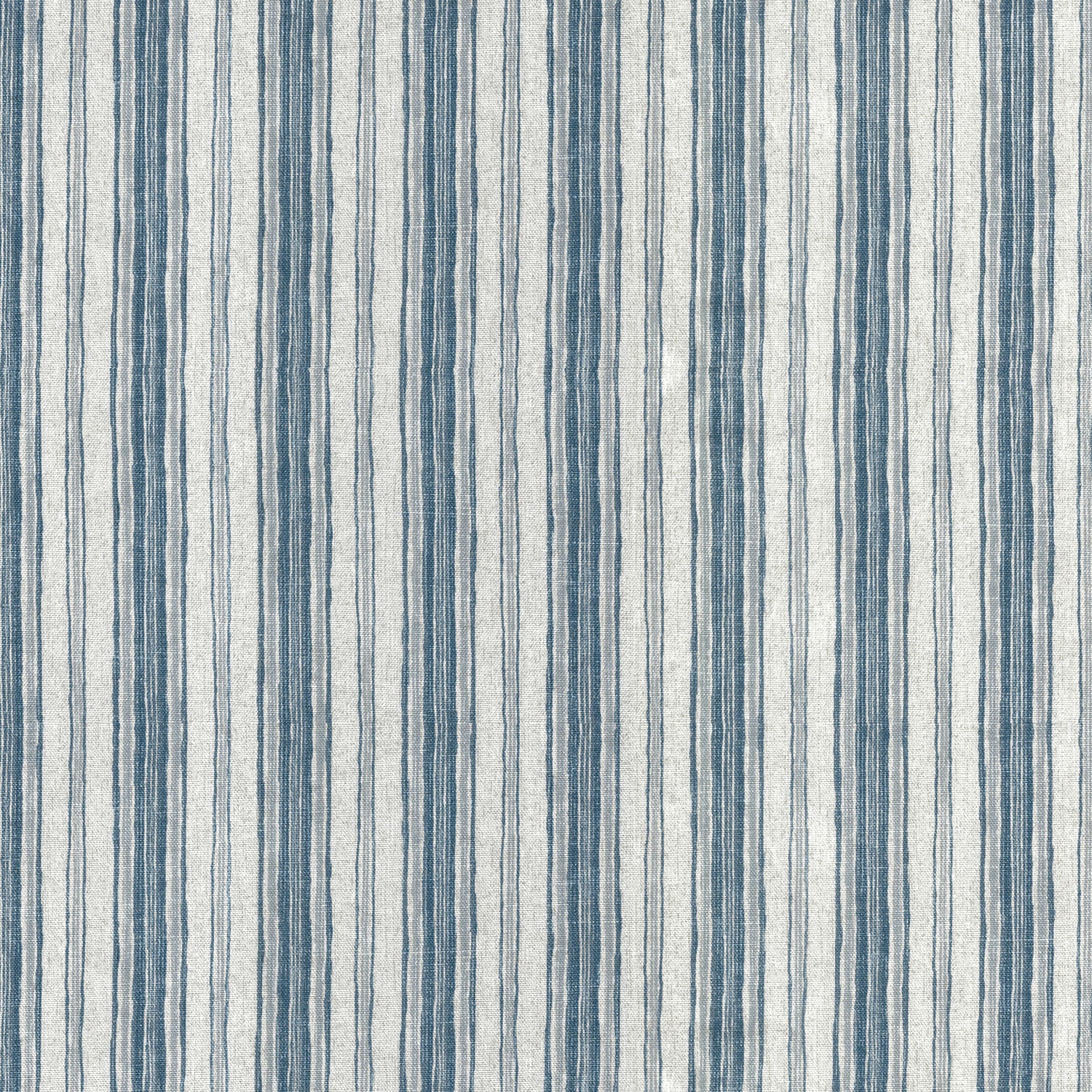 pinch pleated curtains in brunswick denim blue stripe