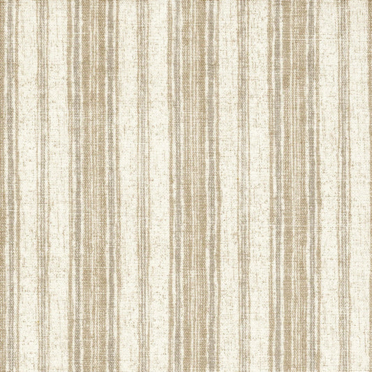gathered crib skirt in brunswick stone beige stripe
