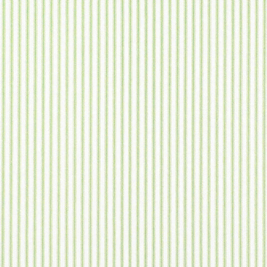 bed scarf in classic kiwi green ticking stripe on white
