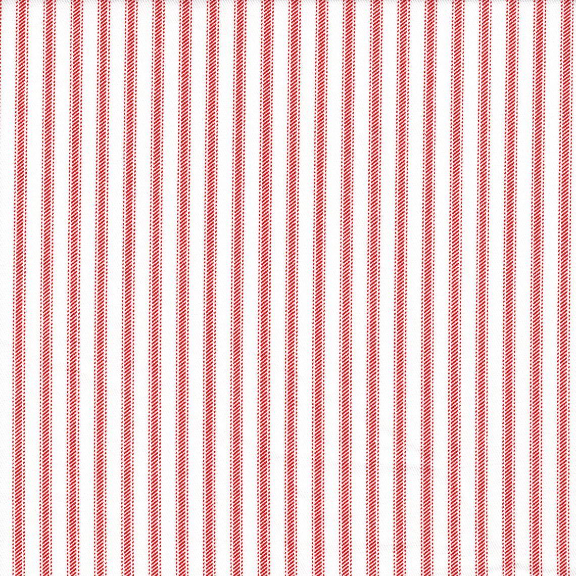 gathered crib skirt in classic lipstick red ticking stripe on white