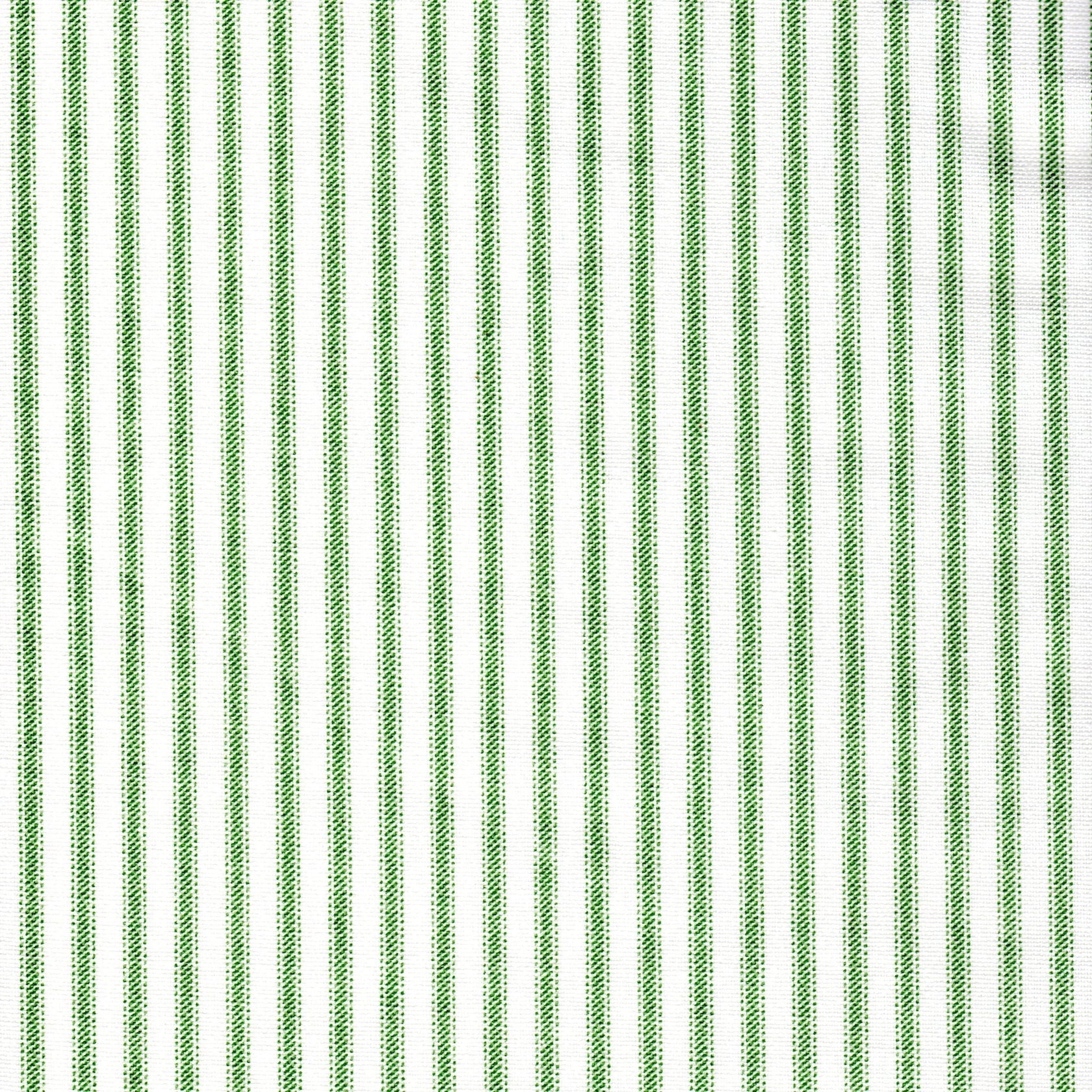 shower curtain in Classic Pine Green Ticking Stripe on White