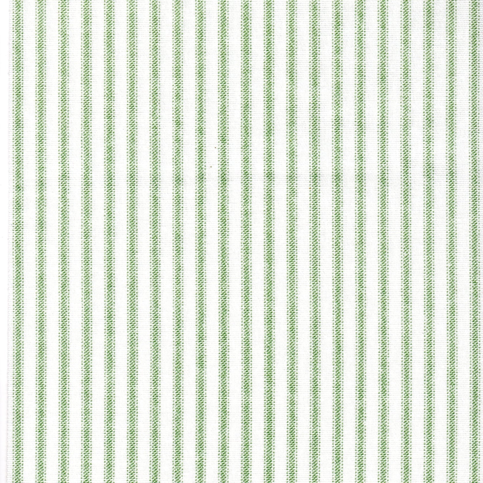 scallop valance in Classic Sage Green Ticking Stripe on White