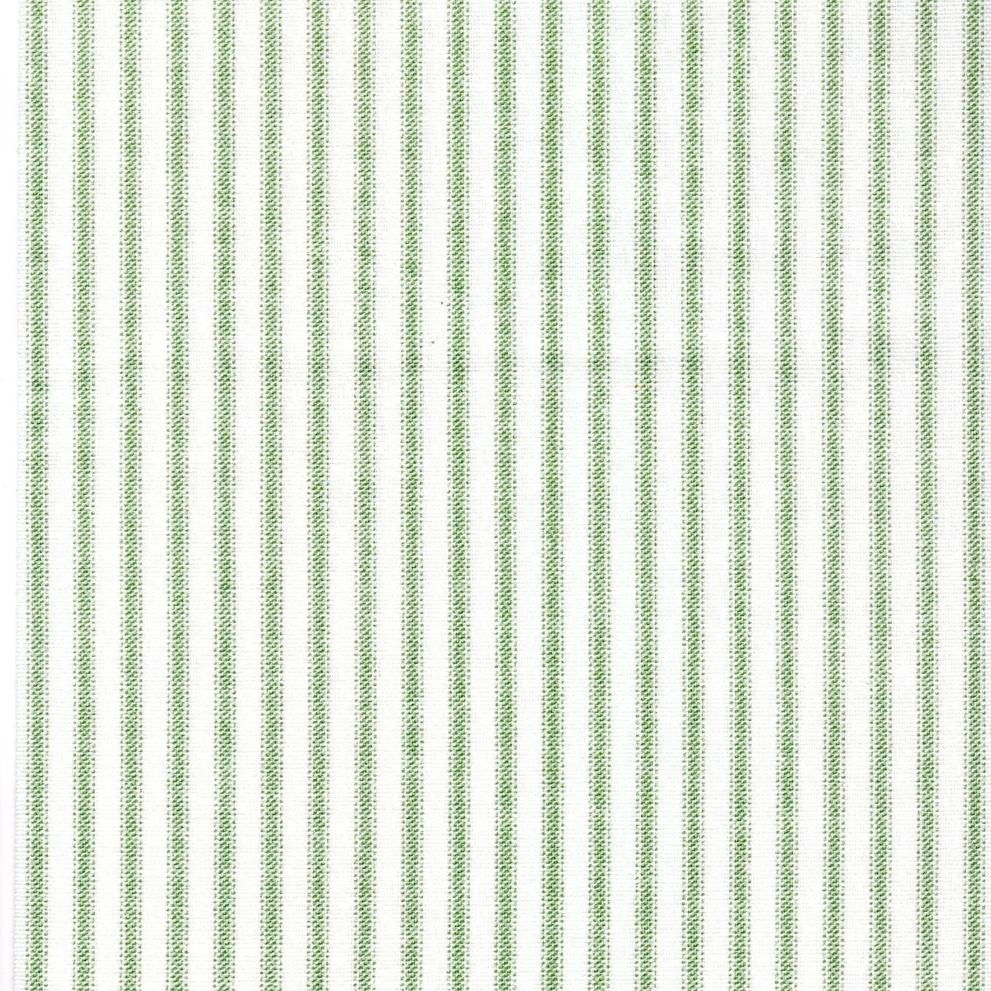 shower curtain in Classic Sage Green Ticking Stripe on White