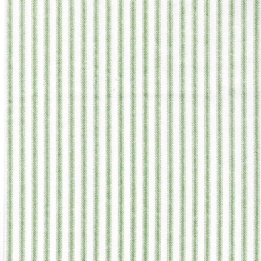 tailored valance in Classic Sage Green Ticking Stripe on White