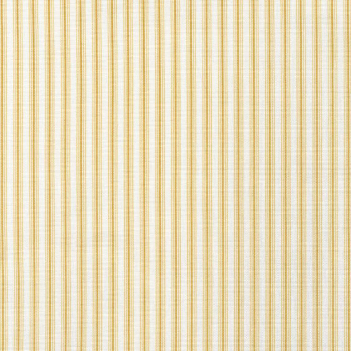 gathered bedskirt in cottage barley yellow gold stripe