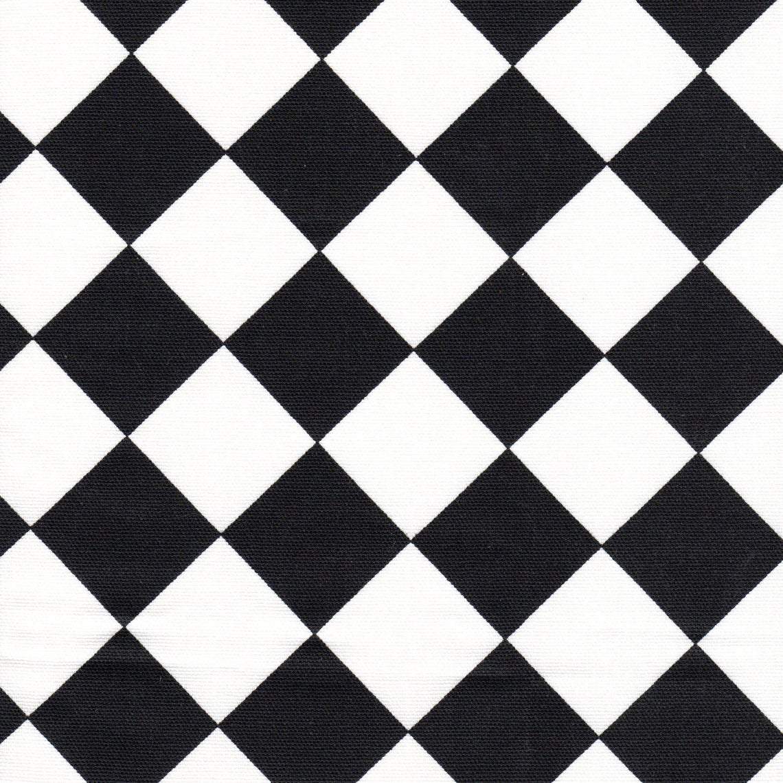 gathered crib skirt in diamond black and white