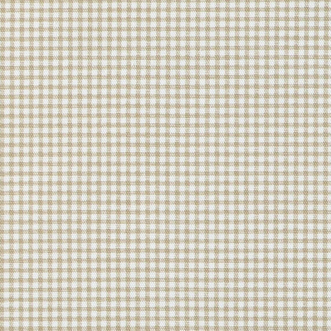 gathered bedskirt in farmhouse beige gingham check on cream