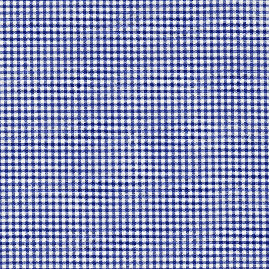 round tablecloth in farmhouse dark blue gingham check on white