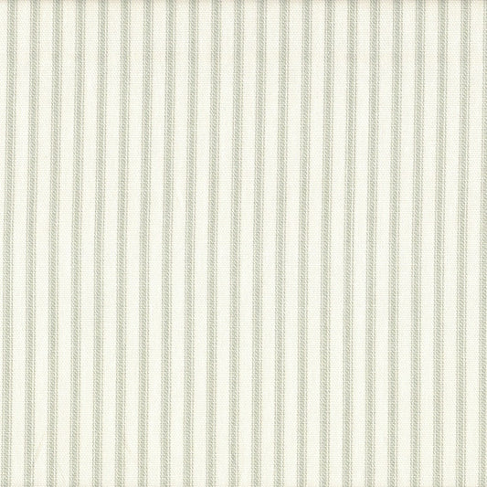 tailored tier cafe curtain panels pair in farmhouse pale sage green ticking stripe on cream