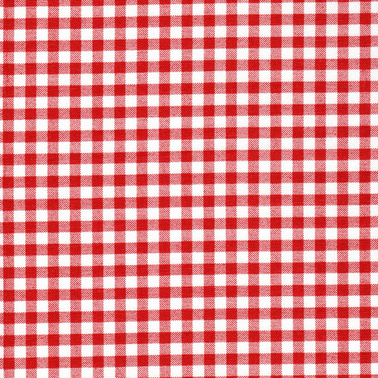 Tie-up Valance in Lipstick Red Large Gingham Check on White