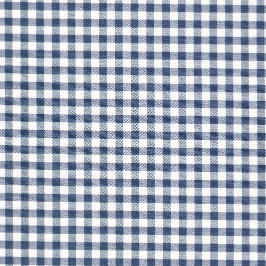 Shower Curtain in Premier Navy Blue Large Gingham Check on White