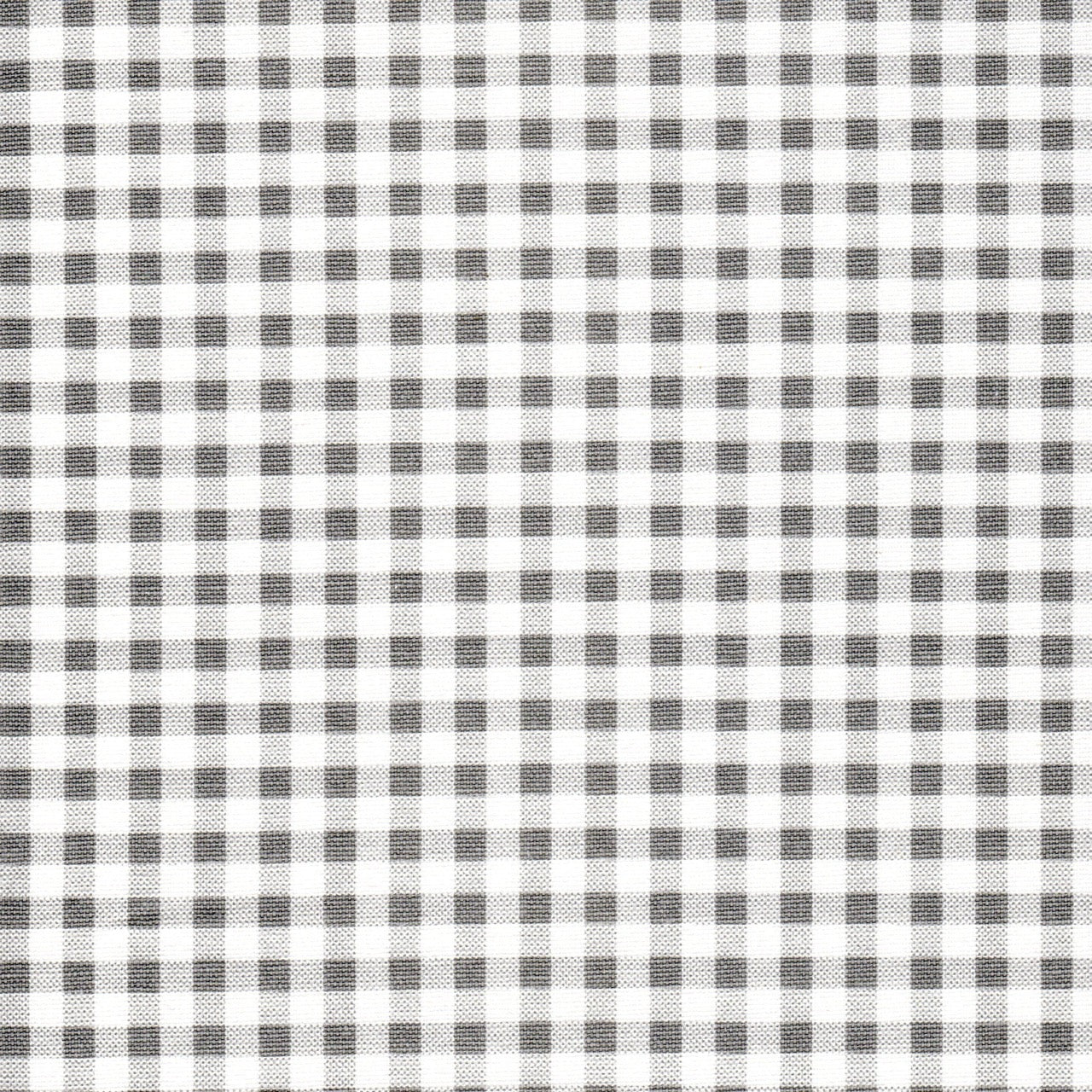 Round Tablecloth in Storm Gray Large Gingham Check on White