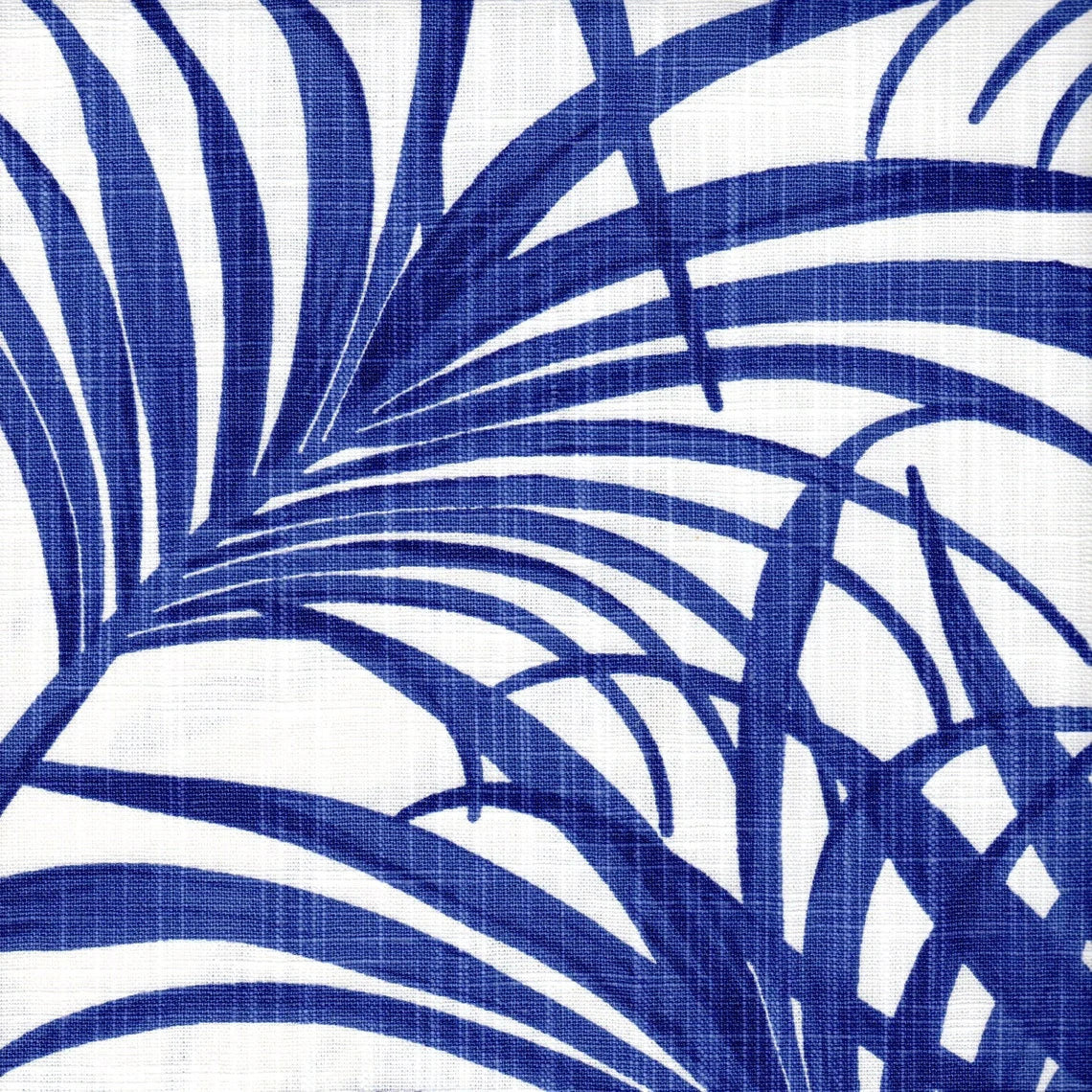 pinch pleated curtains in karoo commodore blue watercolor tropical foliage