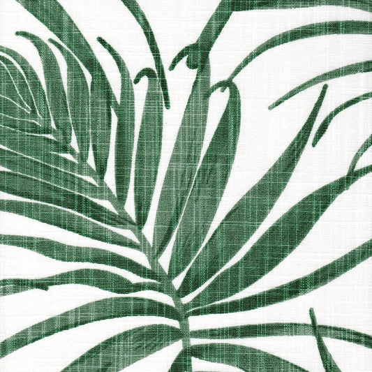 empress swag valance in karoo fairway green watercolor tropical foliage
