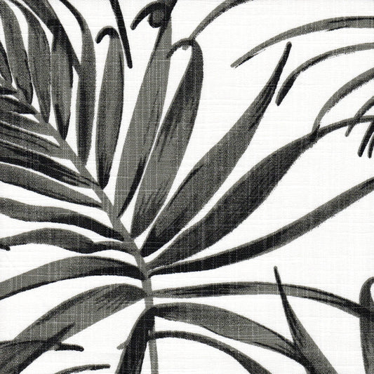 tab top curtains in karoo raven black watercolor tropical foliage