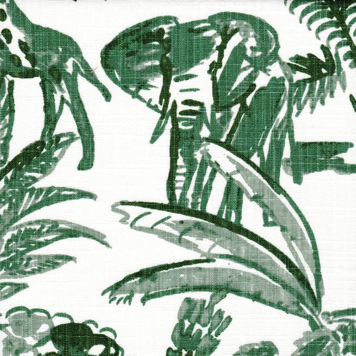 gathered bedskirt in meru fairway green safari animal toile