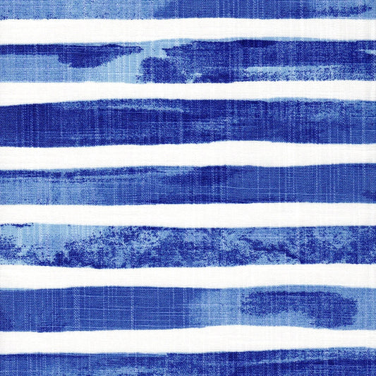 scallop valance in nelson commodore blue horizontal watercolor stripe