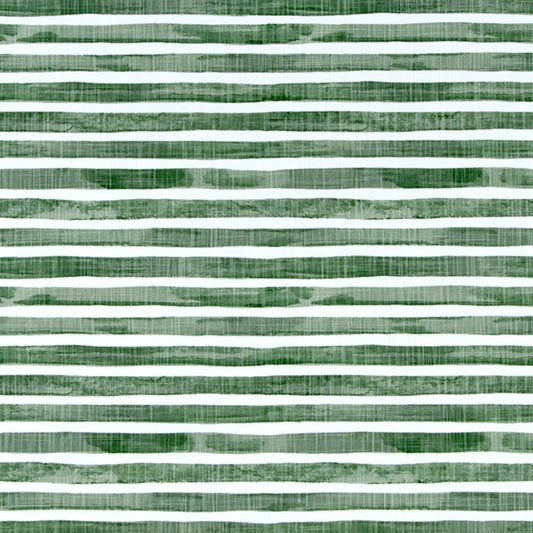 bed scarf in nelson fairway green horizontal watercolor stripe