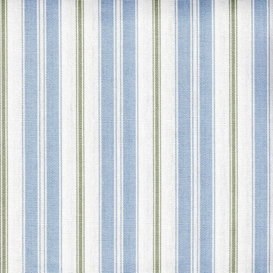 bed scarf in newbury antique blue stripe- blue, green, white