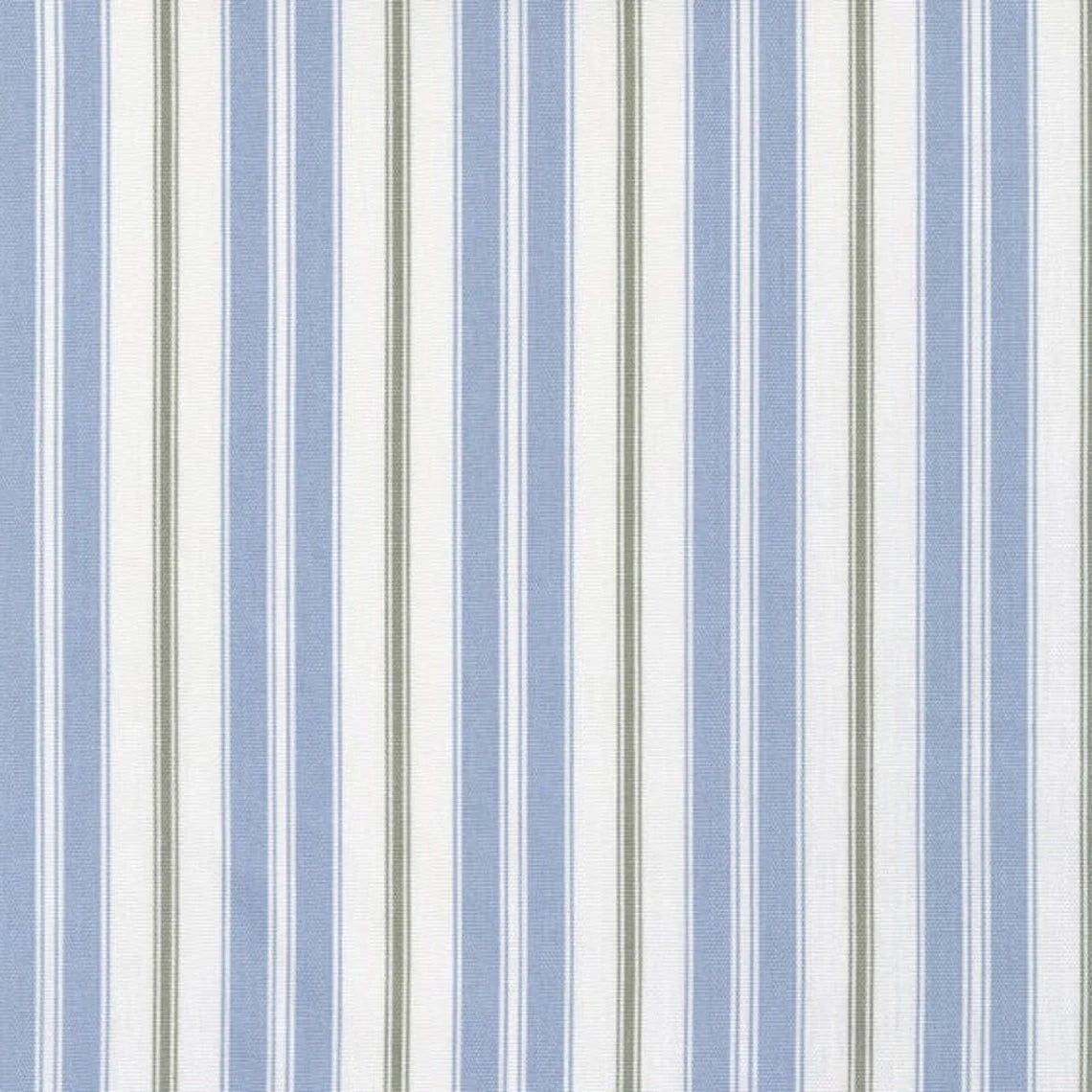 bed scarf in newbury antique blue stripe- blue, green, white