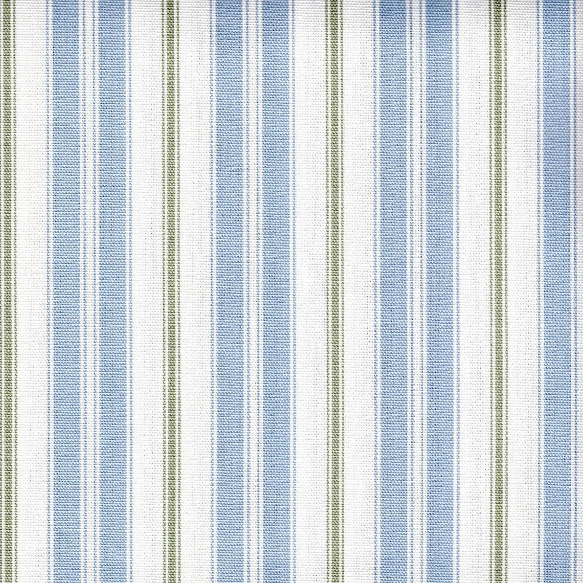 pillow sham in newbury antique blue stripe- blue, green, white