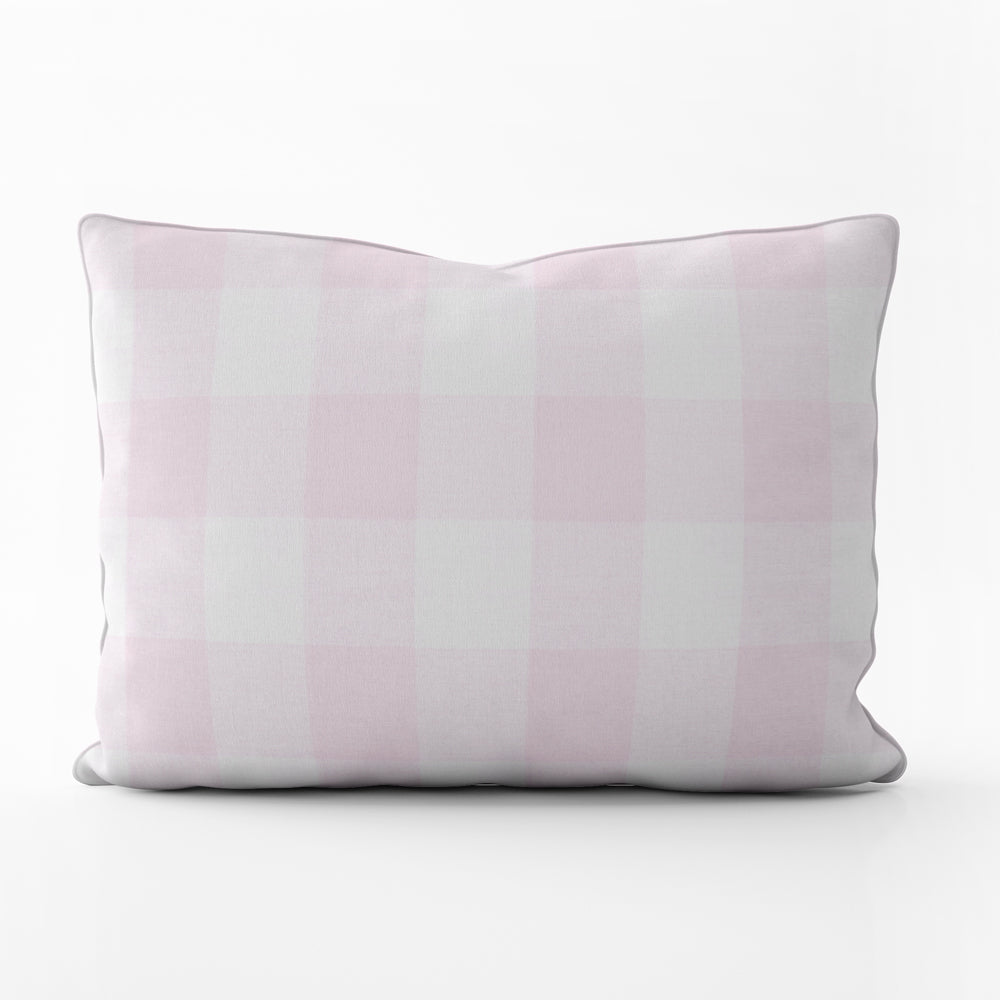 decorative pillows in anderson bella pale pink buffalo check plaid oblong 16" x 12"