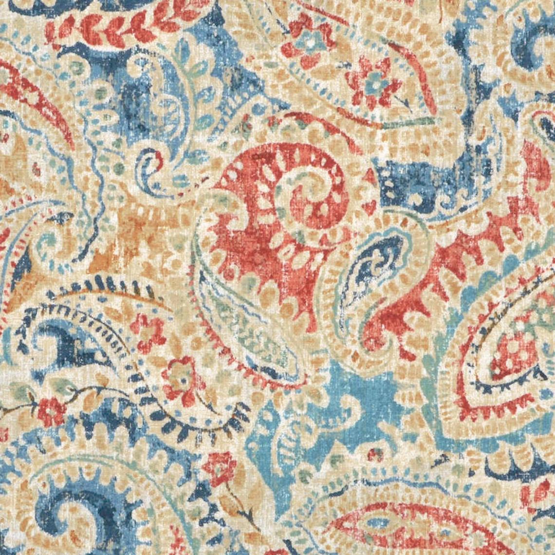 duvet cover in pisces multi weathered paisley large scale