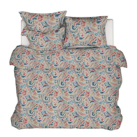 duvet cover in pisces multi weathered paisley large scale