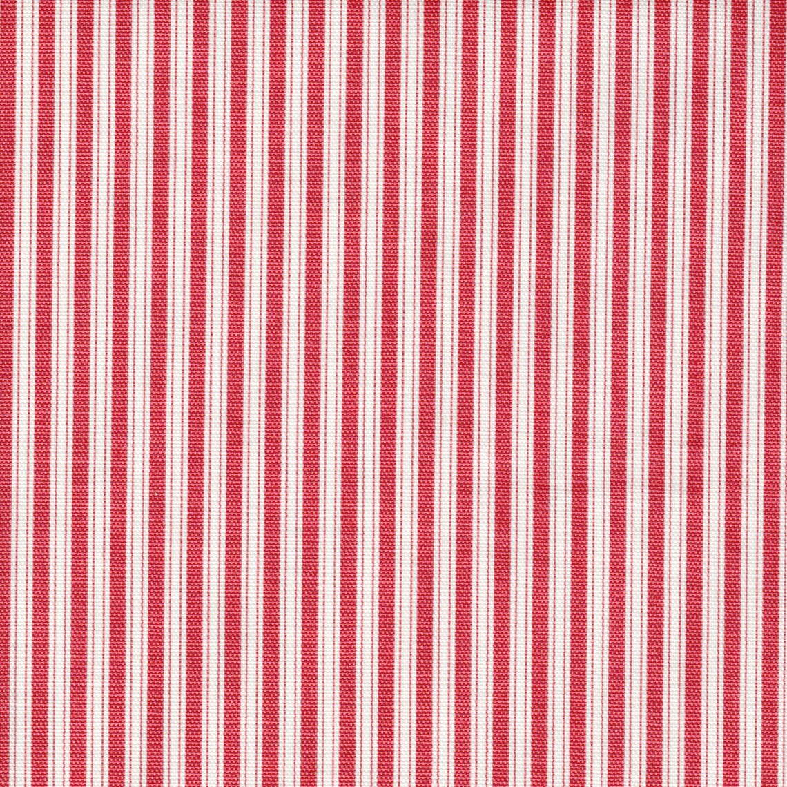 tailored bedskirt in Polo Calypso Rose Red Stripe on Off-White