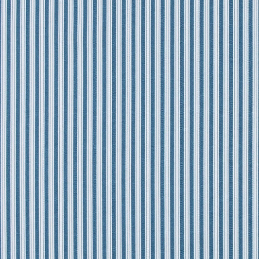 pinch pleated curtain panels pair in Polo Navy Blue Stripe on White