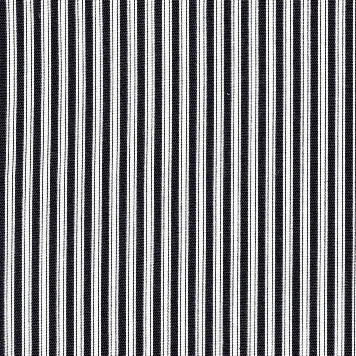tab top curtains in polo onyx black stripe on white