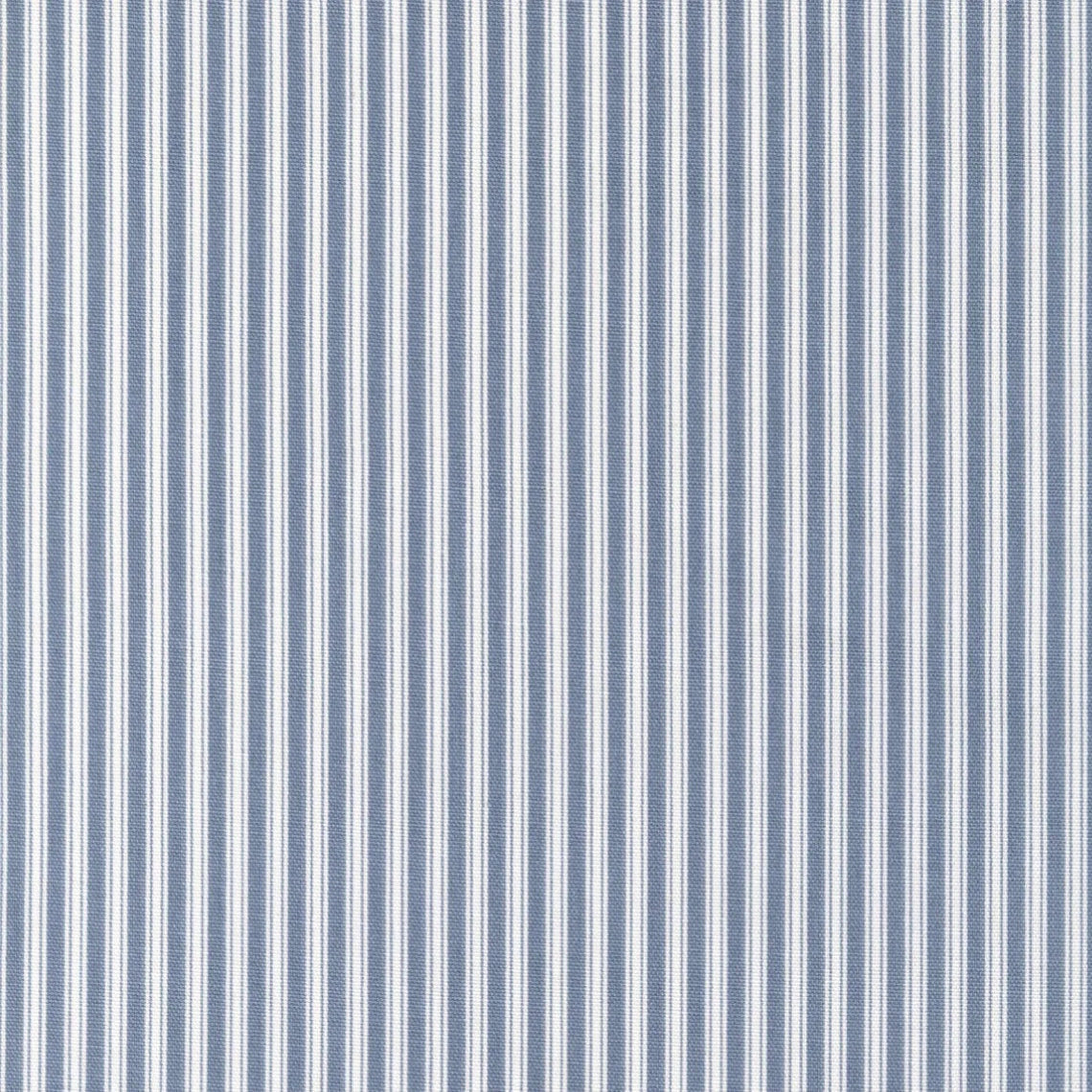 tailored tier curtains in polo sail blue stripe on white