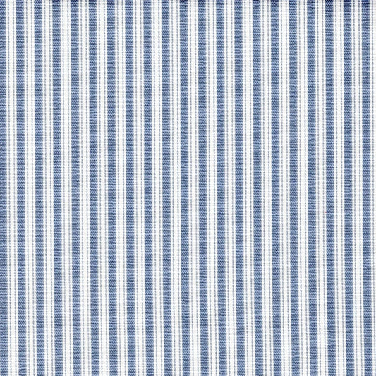round tablecloth in polo sail blue stripe on white