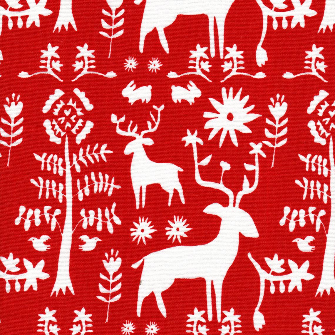 shower curtain in promise land forest lipstick red