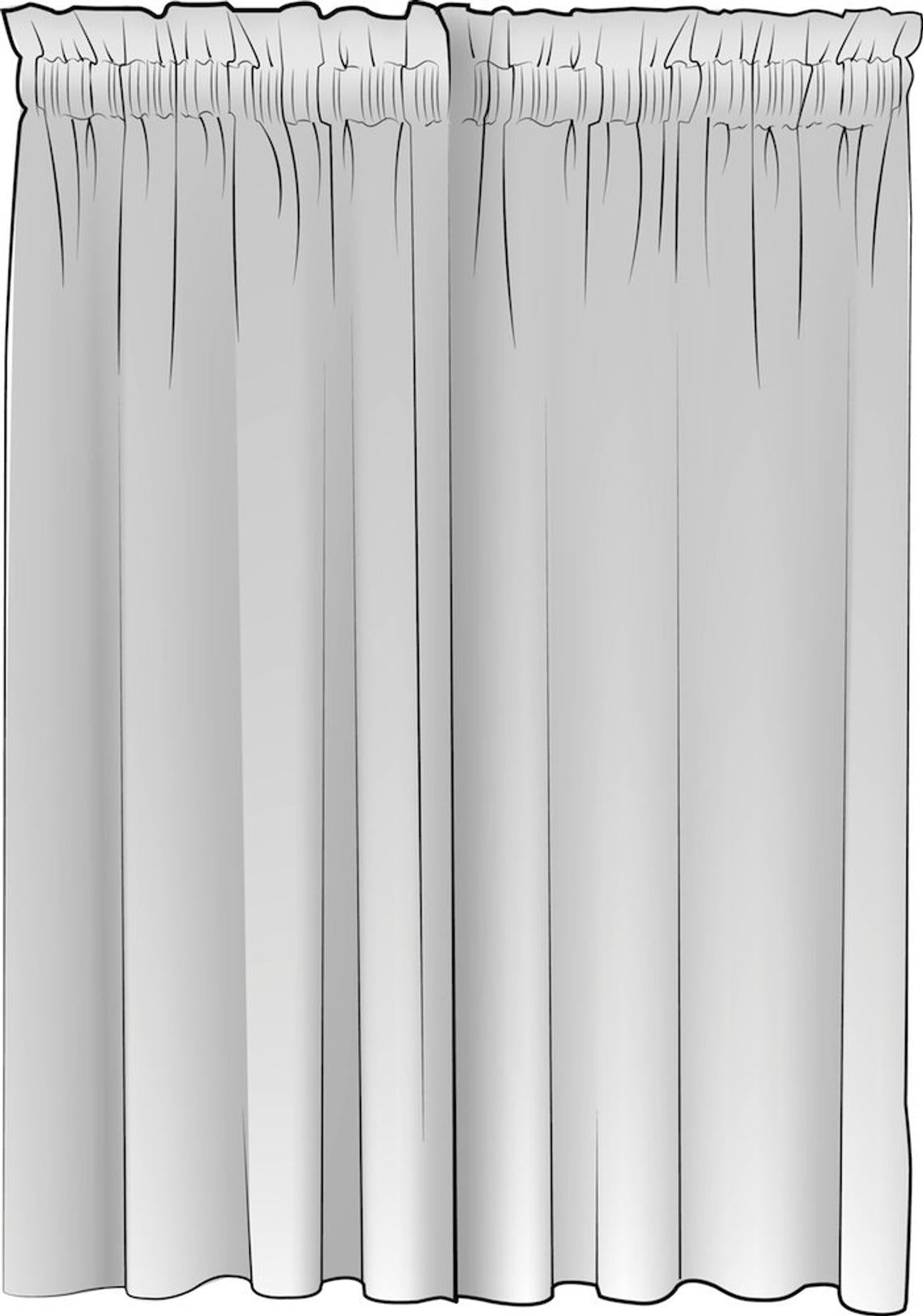 rod pocket curtain panels pair in classic navy blue ticking stripe on white