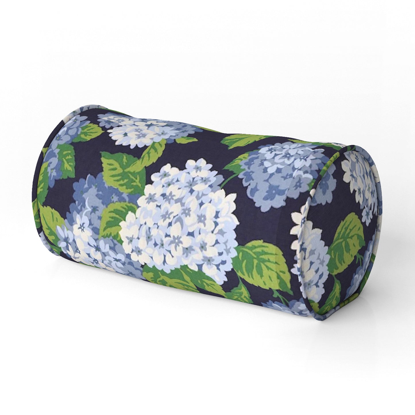 Decorative Pillows in Summerwind Navy Blue Hydrangea Floral, Large Scale
