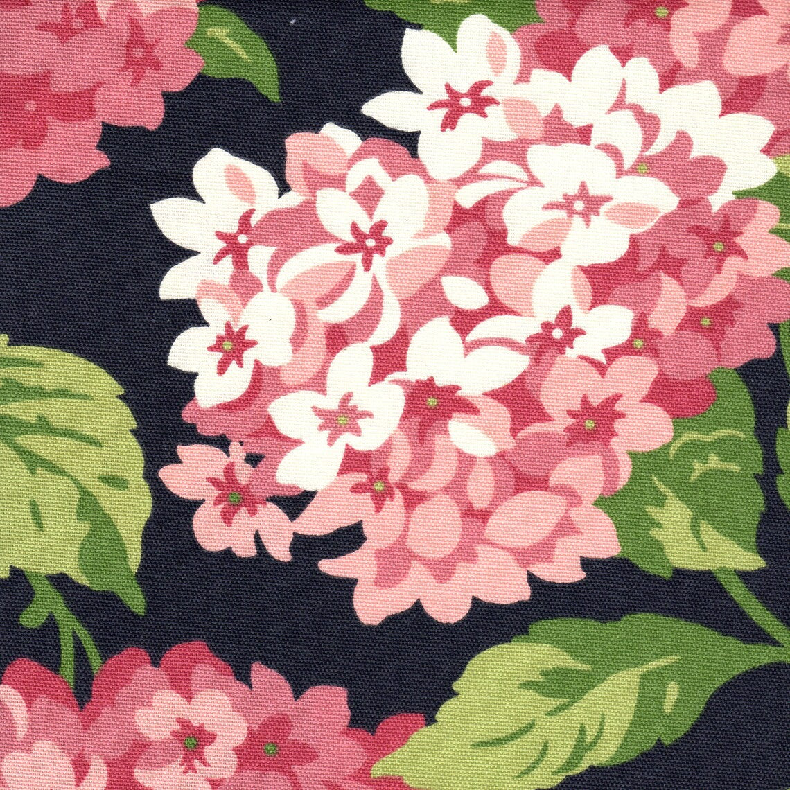 Bed Runner in Summerwind Frolic Rose Pink Hydrangea Floral, Large Scale