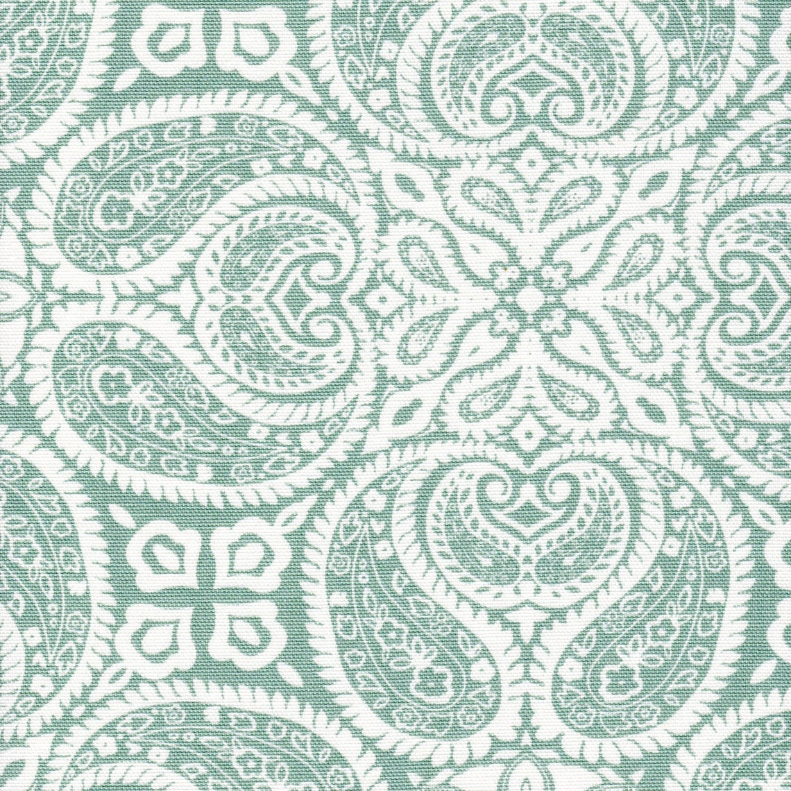 duvet cover in tibi spa green geometric paisley
