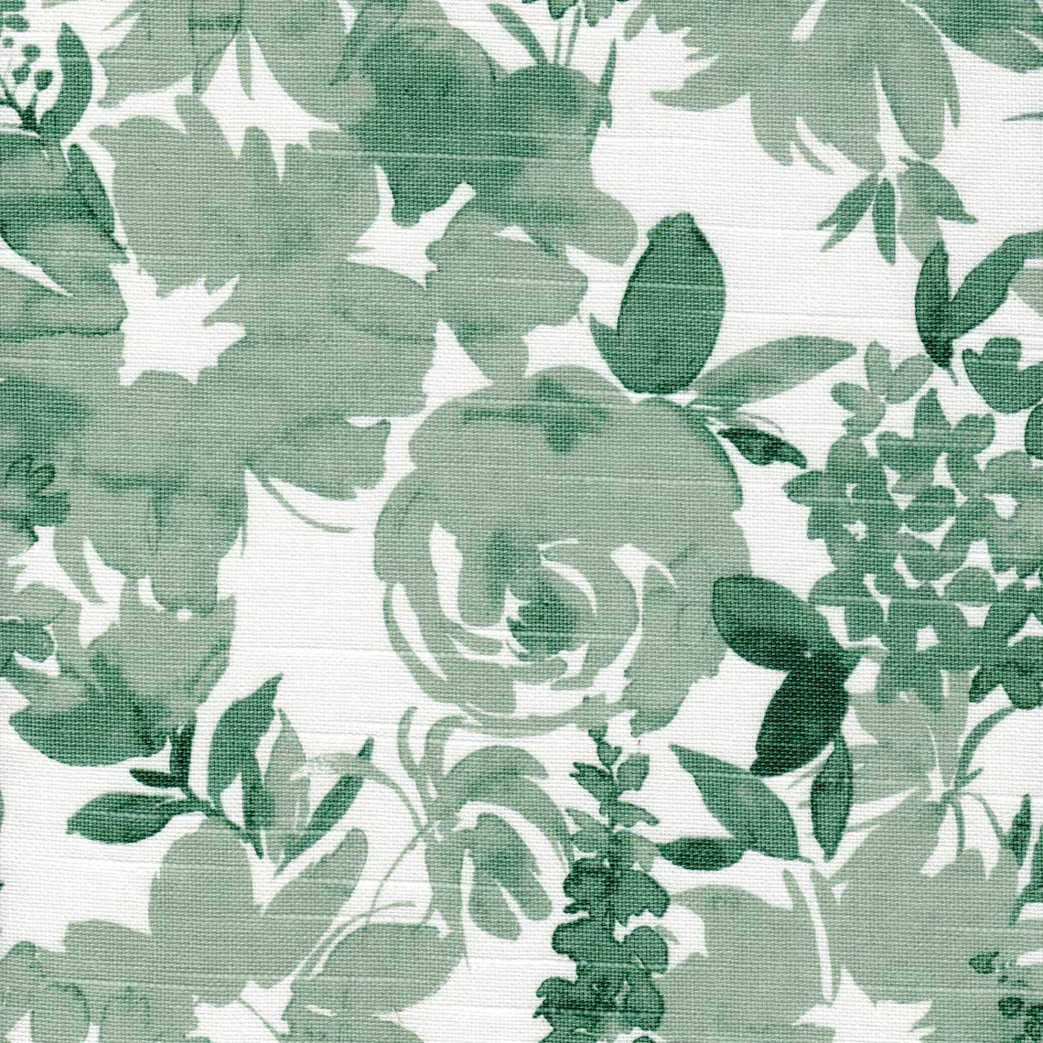gathered bedskirt in Zinnia Spruce Green Floral