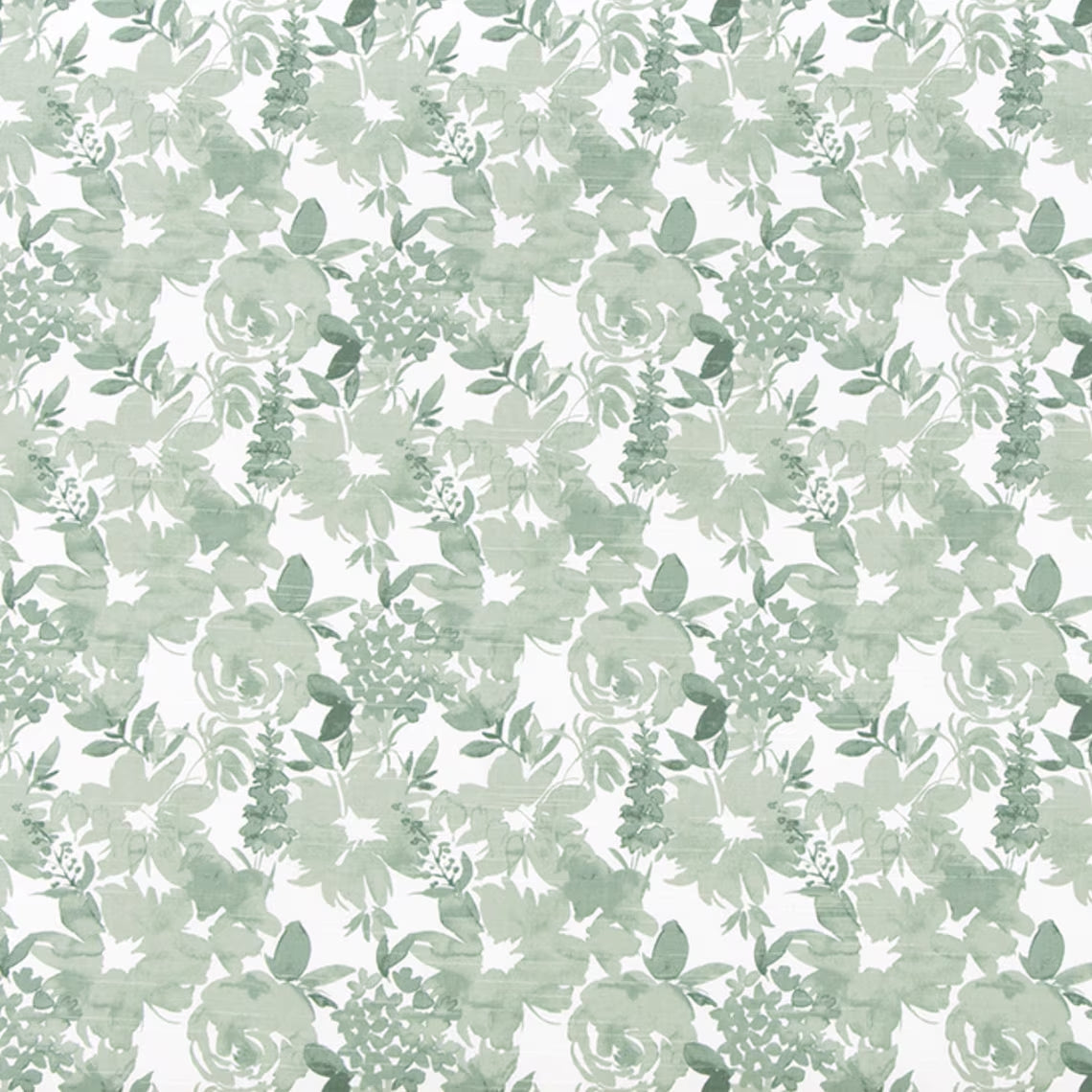 pinch pleated curtains in Zinnia Spruce Green Floral